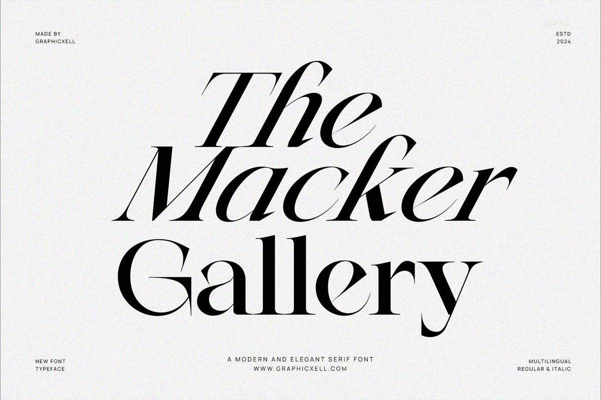 Schriftart The Macker Gallery