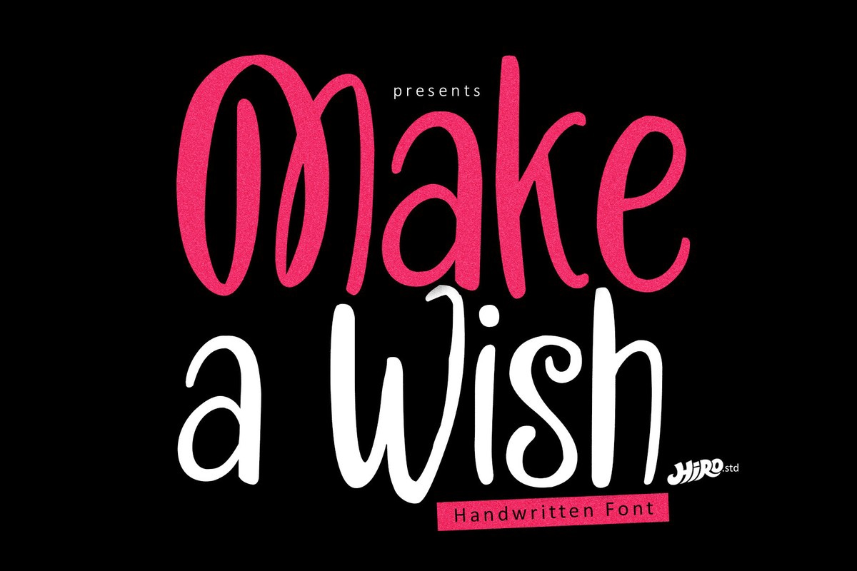 Schriftart Make a Wish