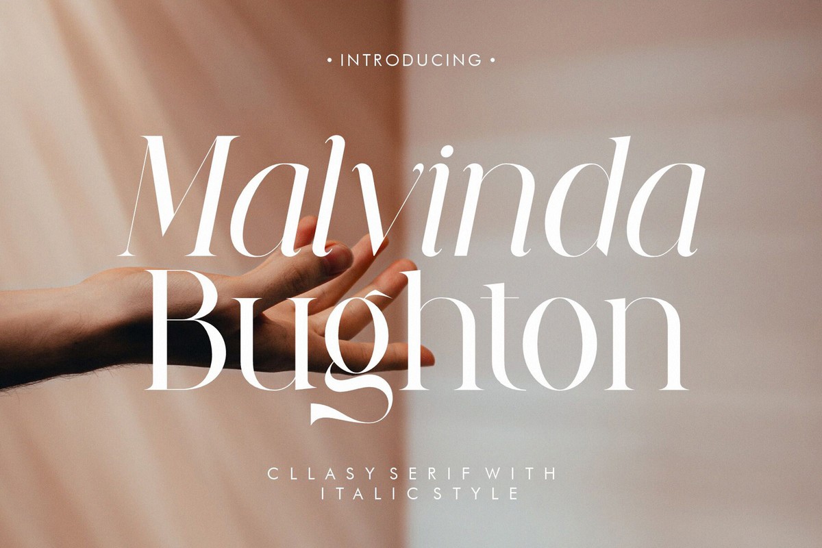 Schriftart Malvinda Bughton