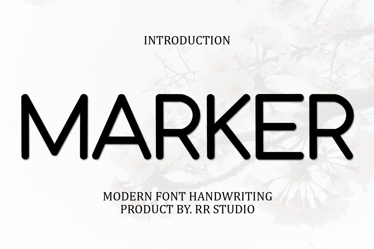 Schriftart Marker