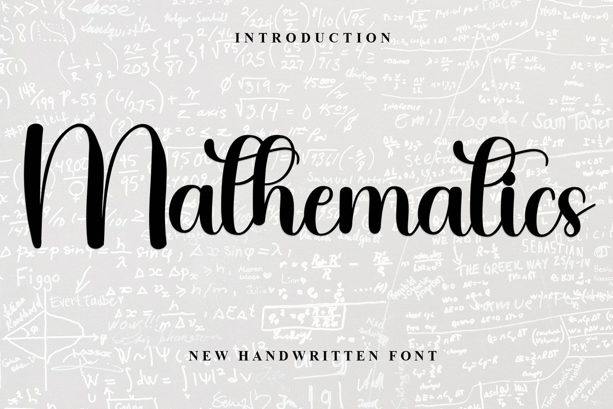 Schriftart Mathematics