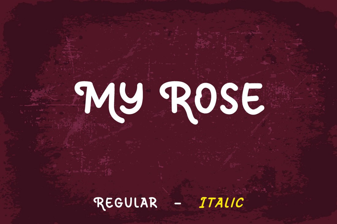 Schriftart My Rose