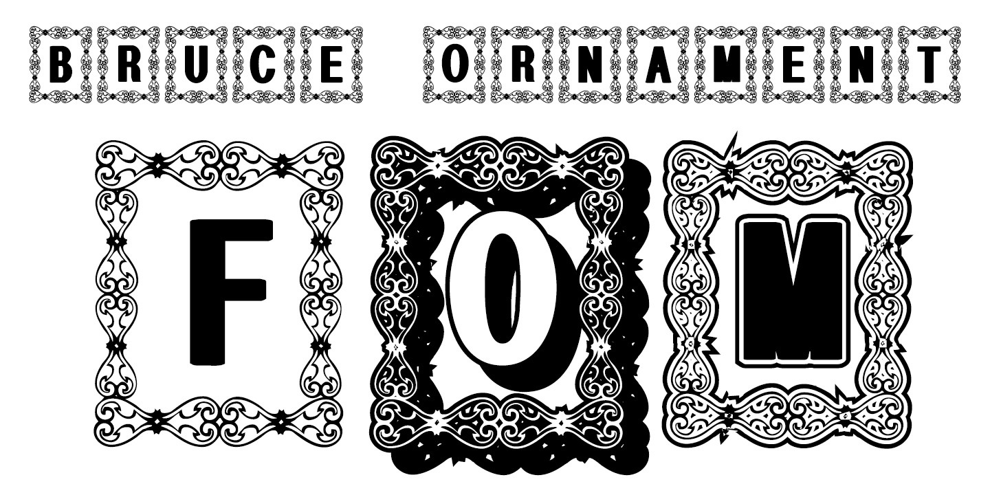 Schriftart Bruce Ornament