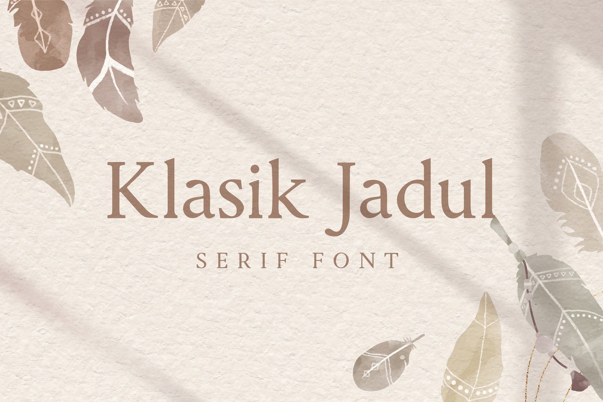 Schriftart Klasik Jadul