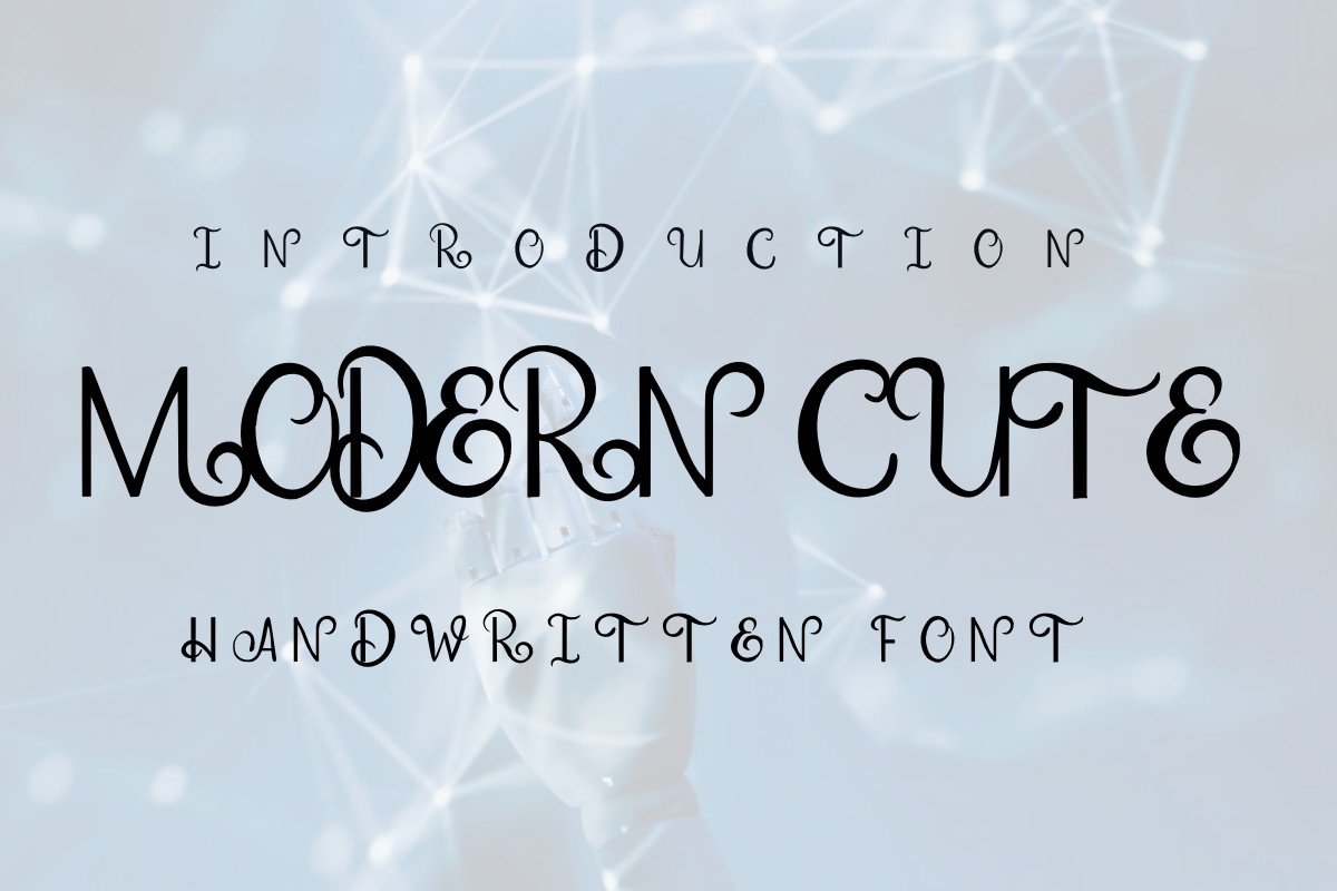 Schriftart Modern Cute