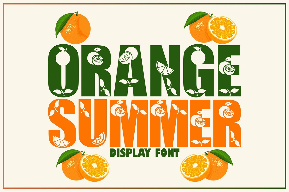 Schriftart Orange Summer