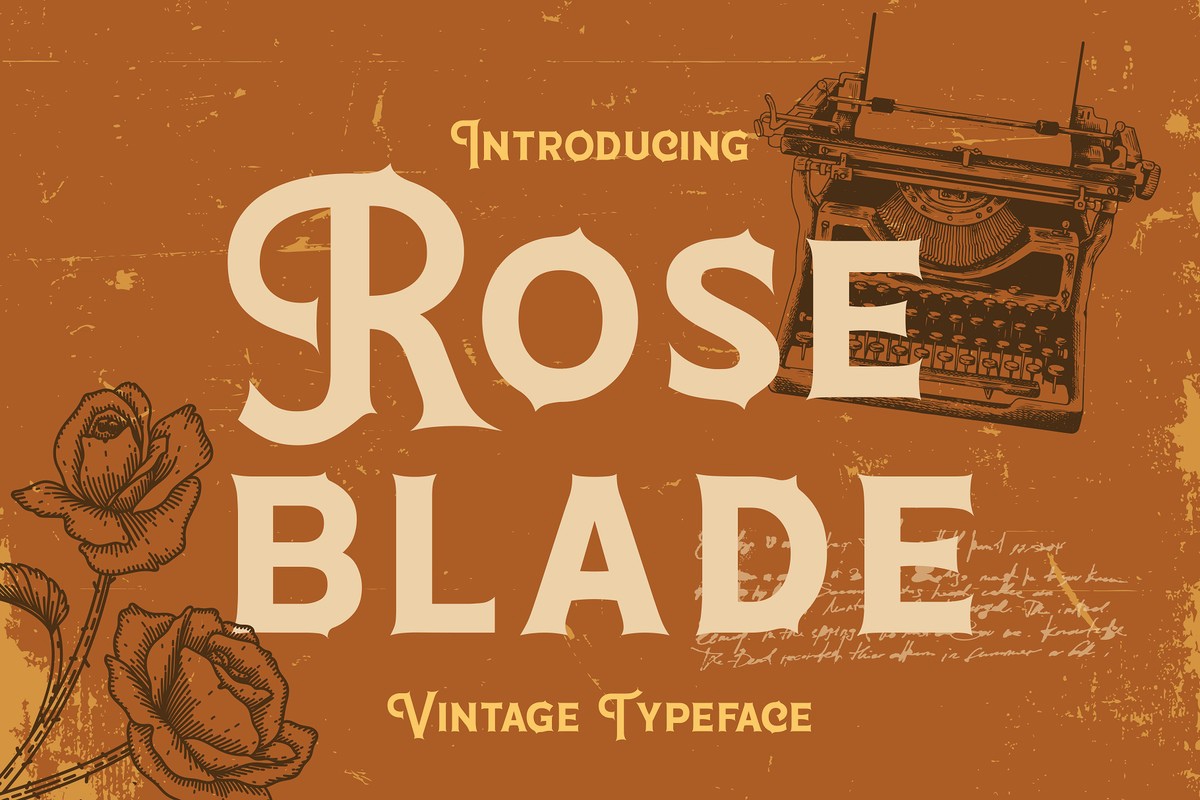 Schriftart Roseblade