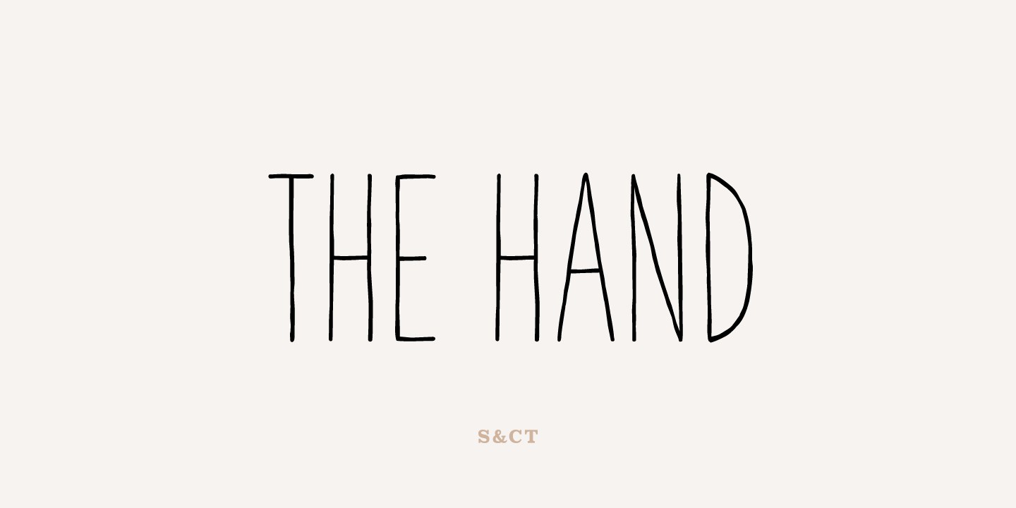 Schriftart The Hand