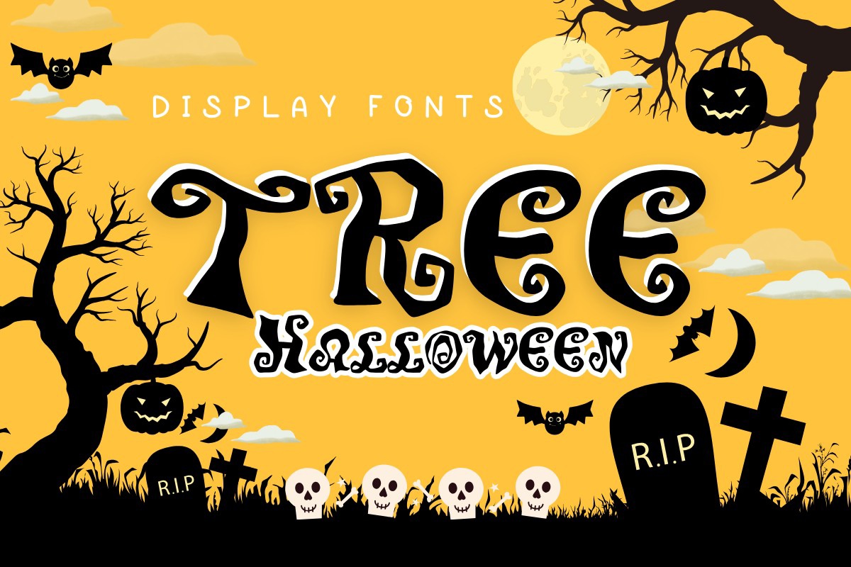 Schriftart Tree Halloween