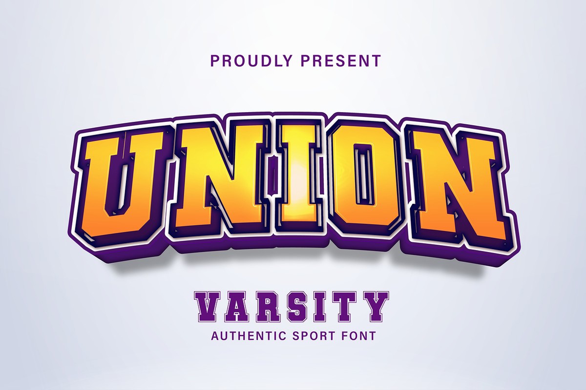 Schriftart Union Varsity