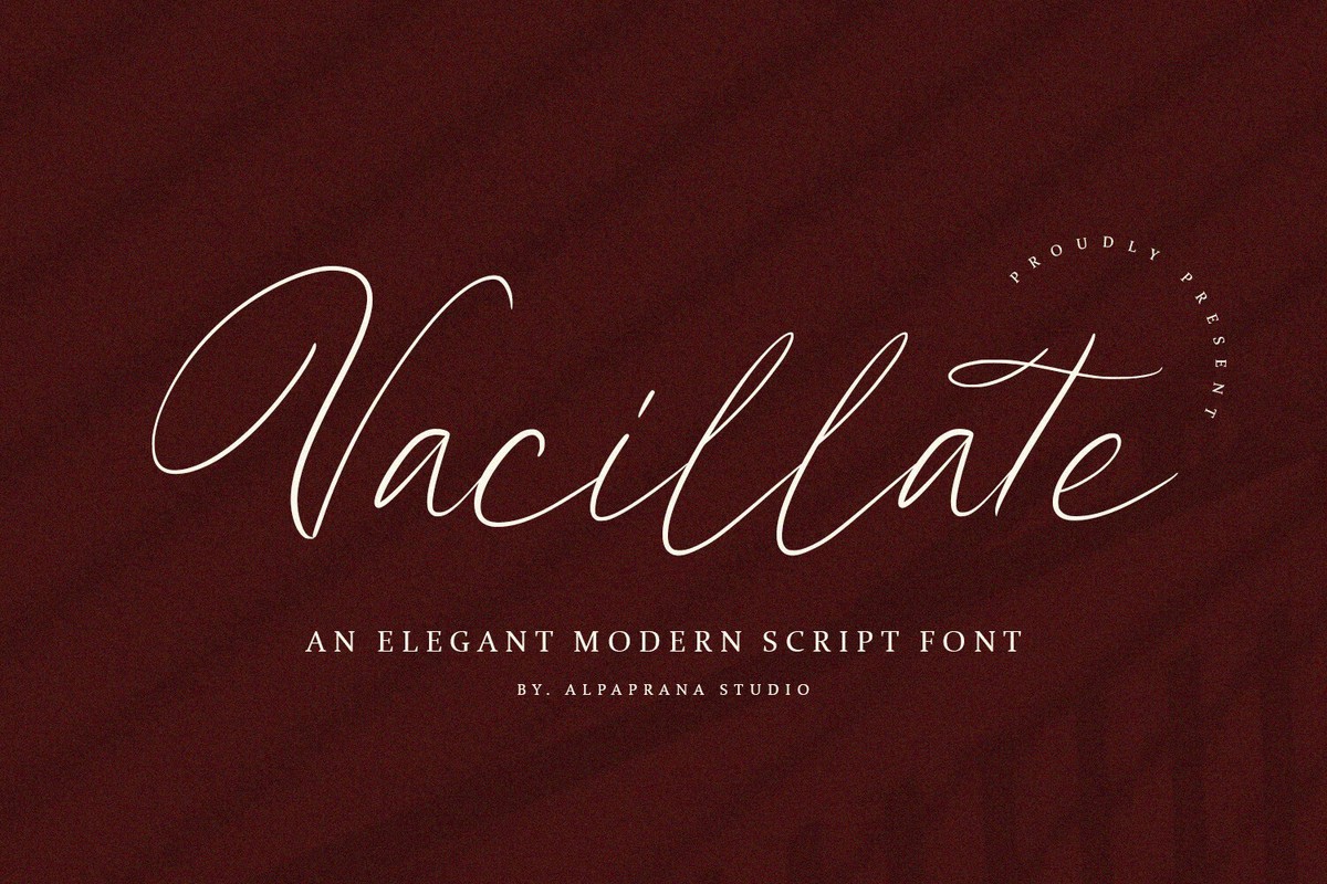 Schriftart Vacillate