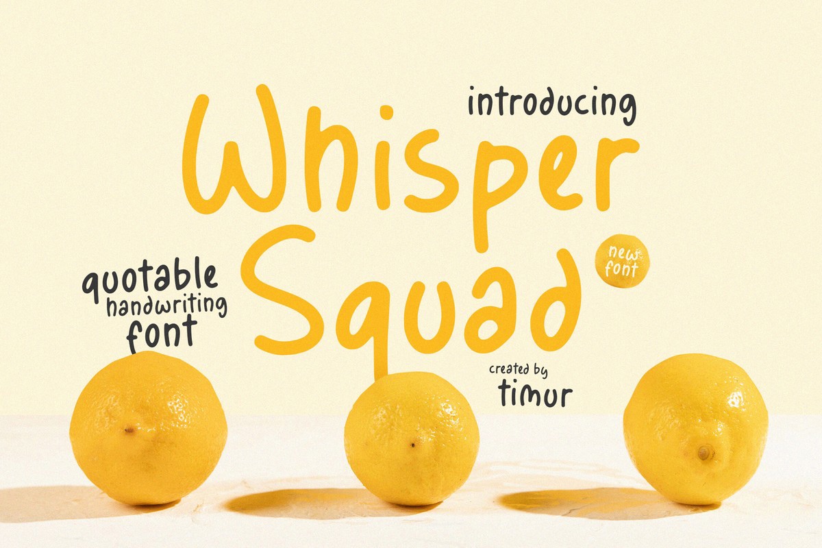 Schriftart Whisper Squad