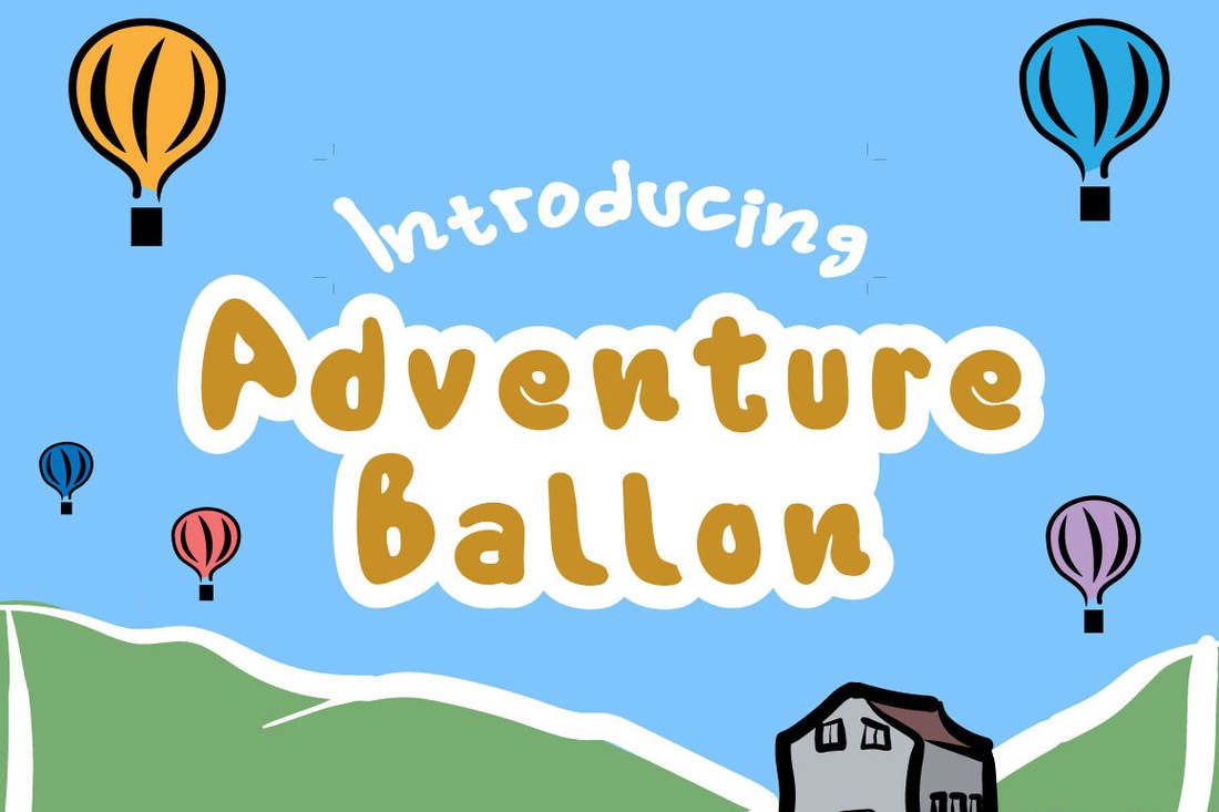 Schriftart Adventure Ballon