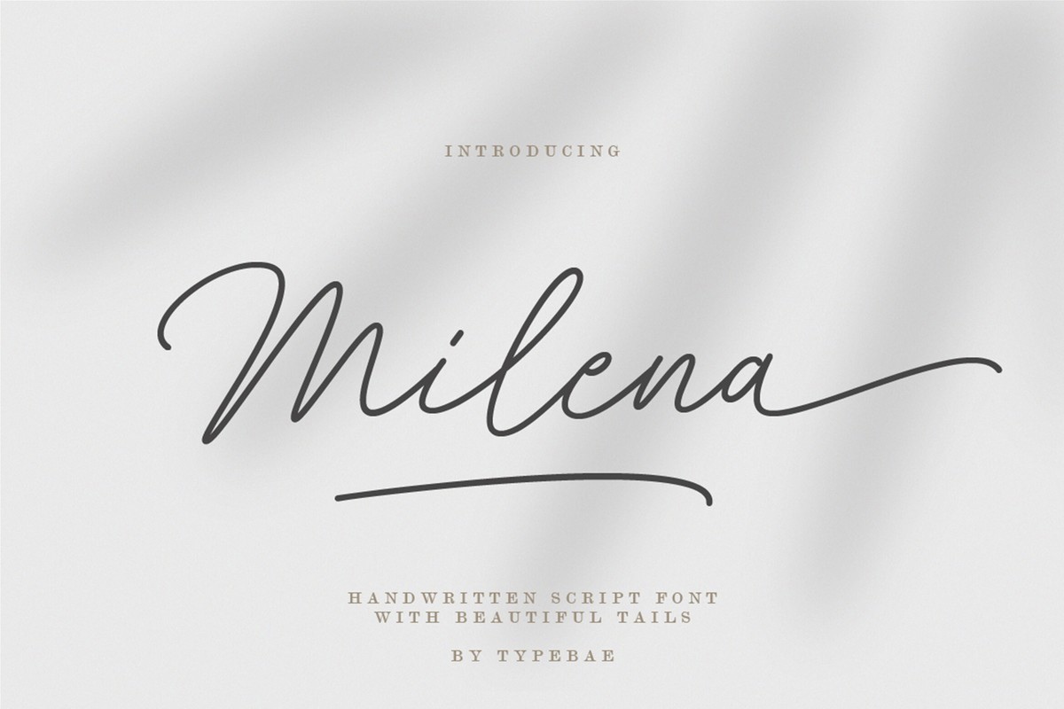 Schriftart Milena