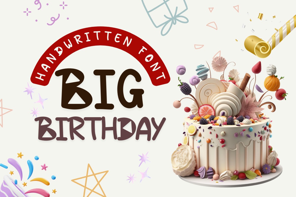 Schriftart Big Birthday