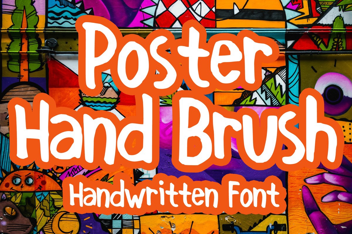 Schriftart Poster Hand Brush