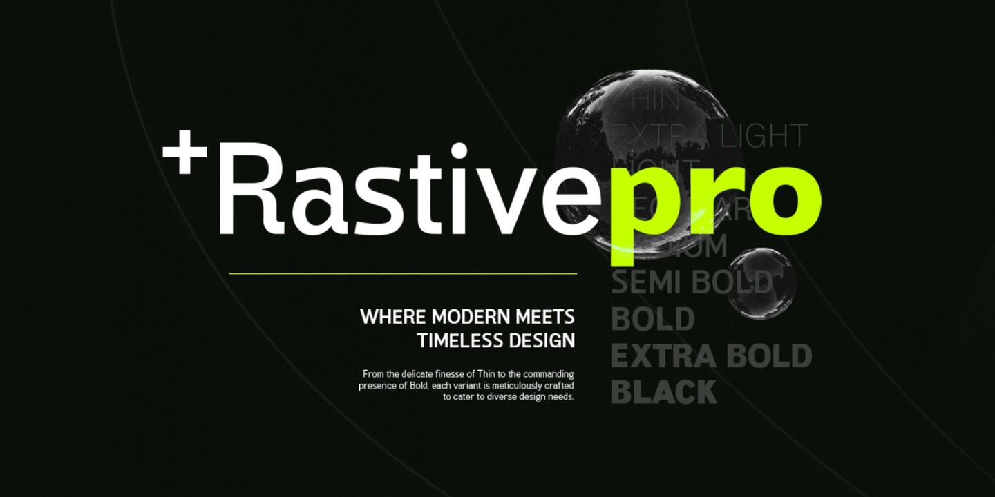 Schriftart Rastive