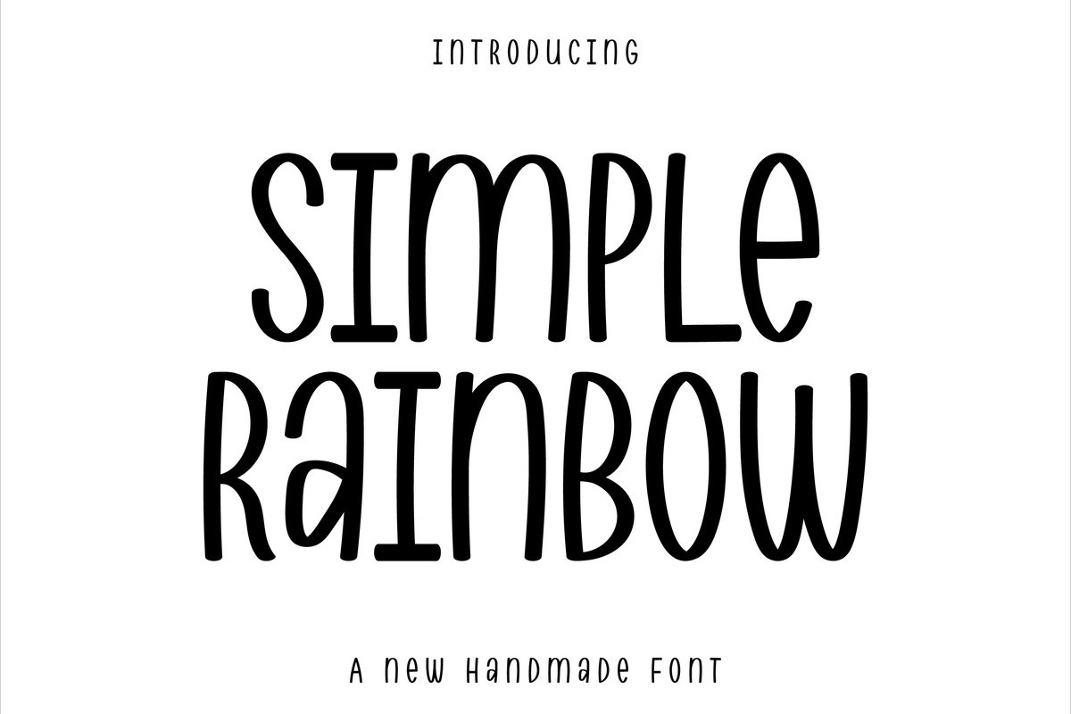 Schriftart Simple Rainbow