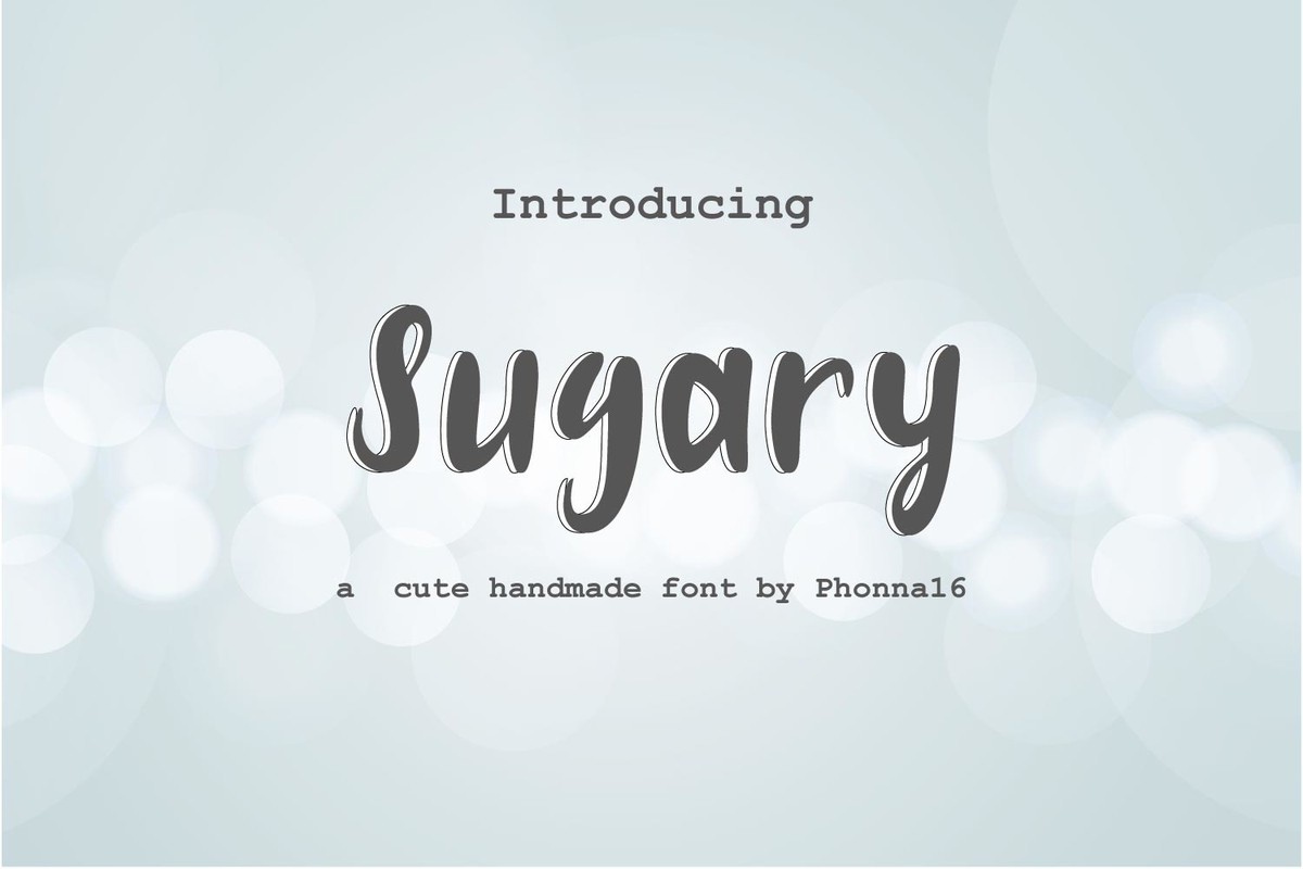 Schriftart Sugary