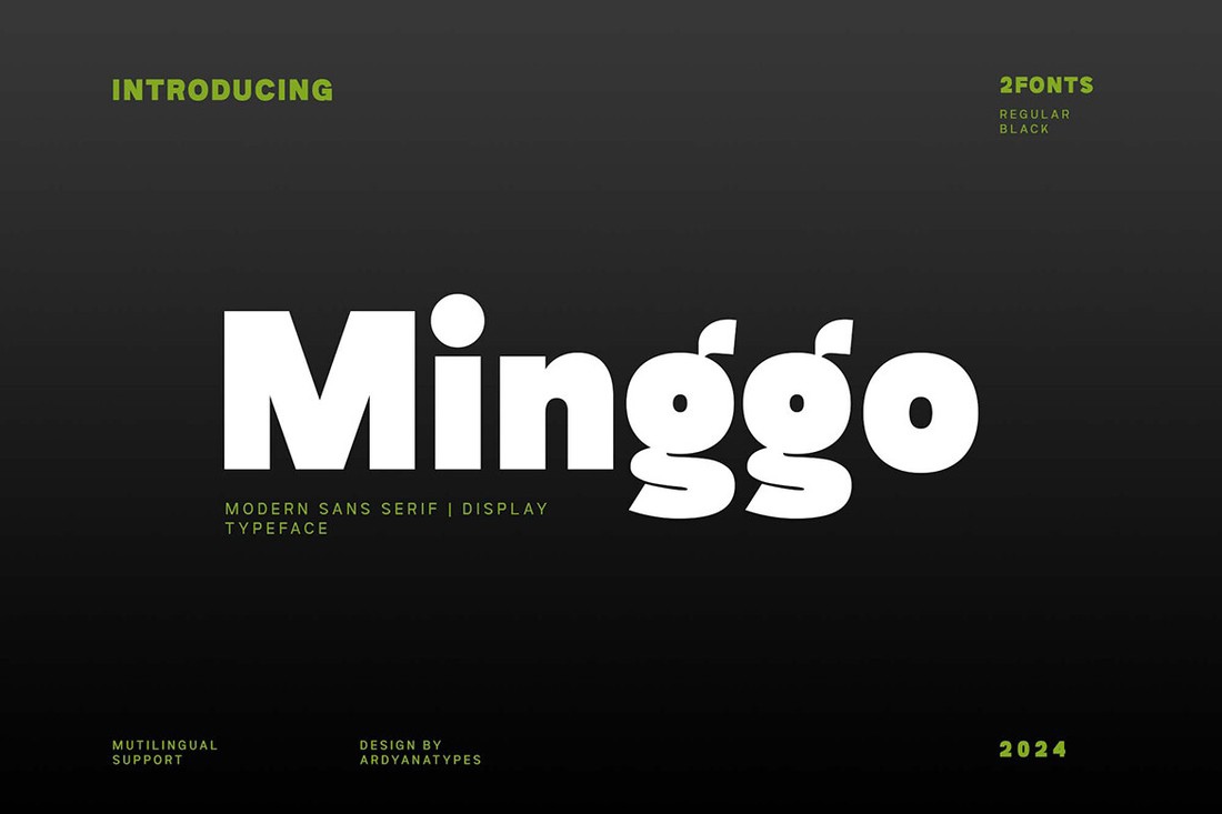 Schriftart Minggo