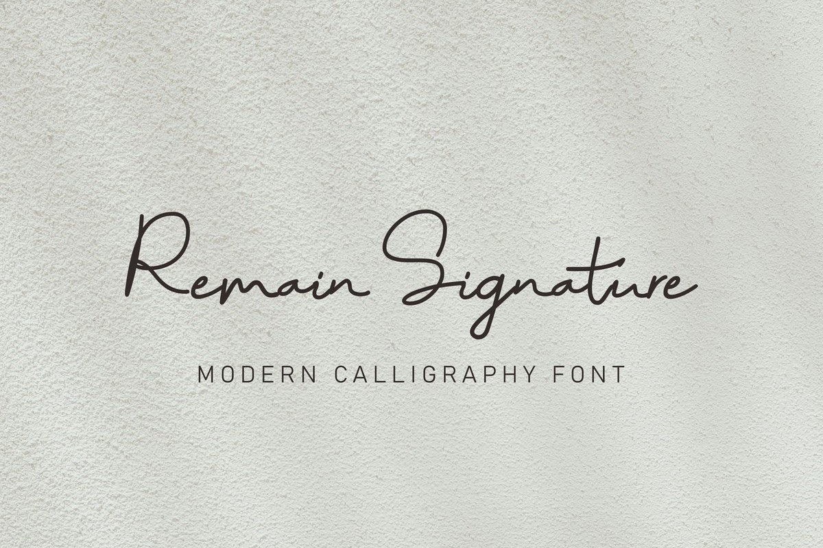 Schriftart Remain Signature