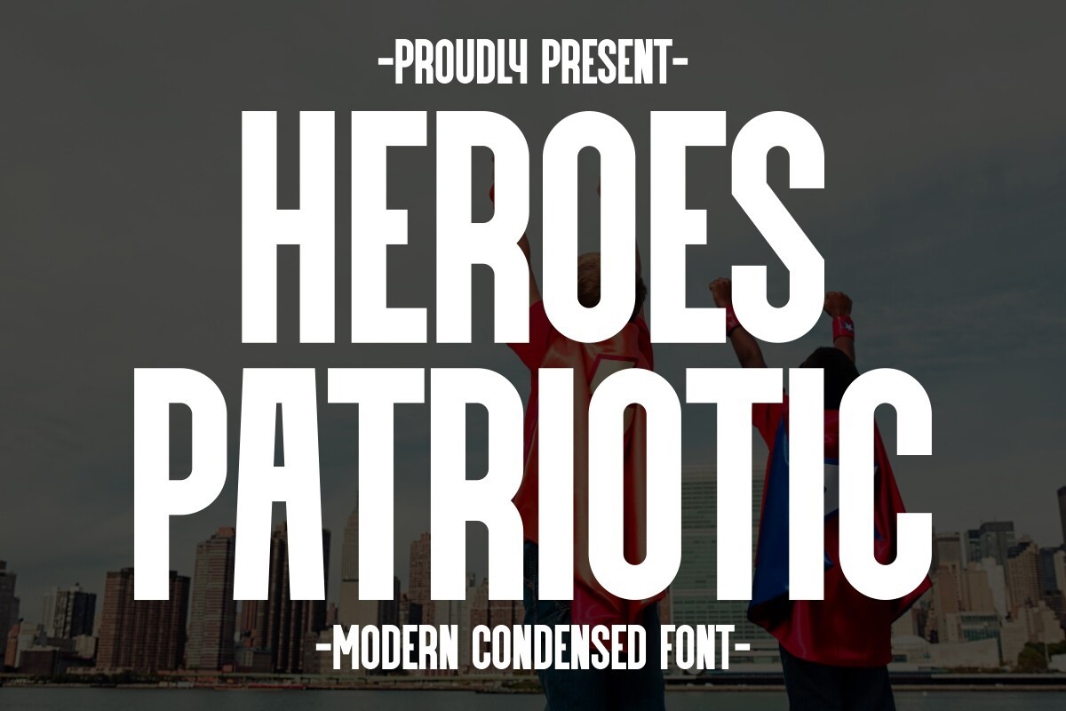 Schriftart Heroes Patriotic