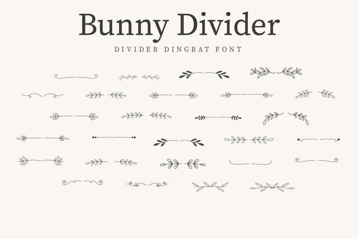 Schriftart BunnyDivider