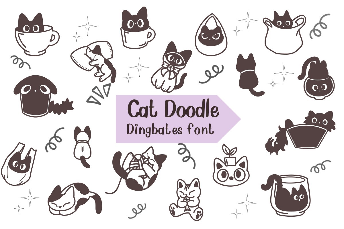 Schriftart Cat Doodle