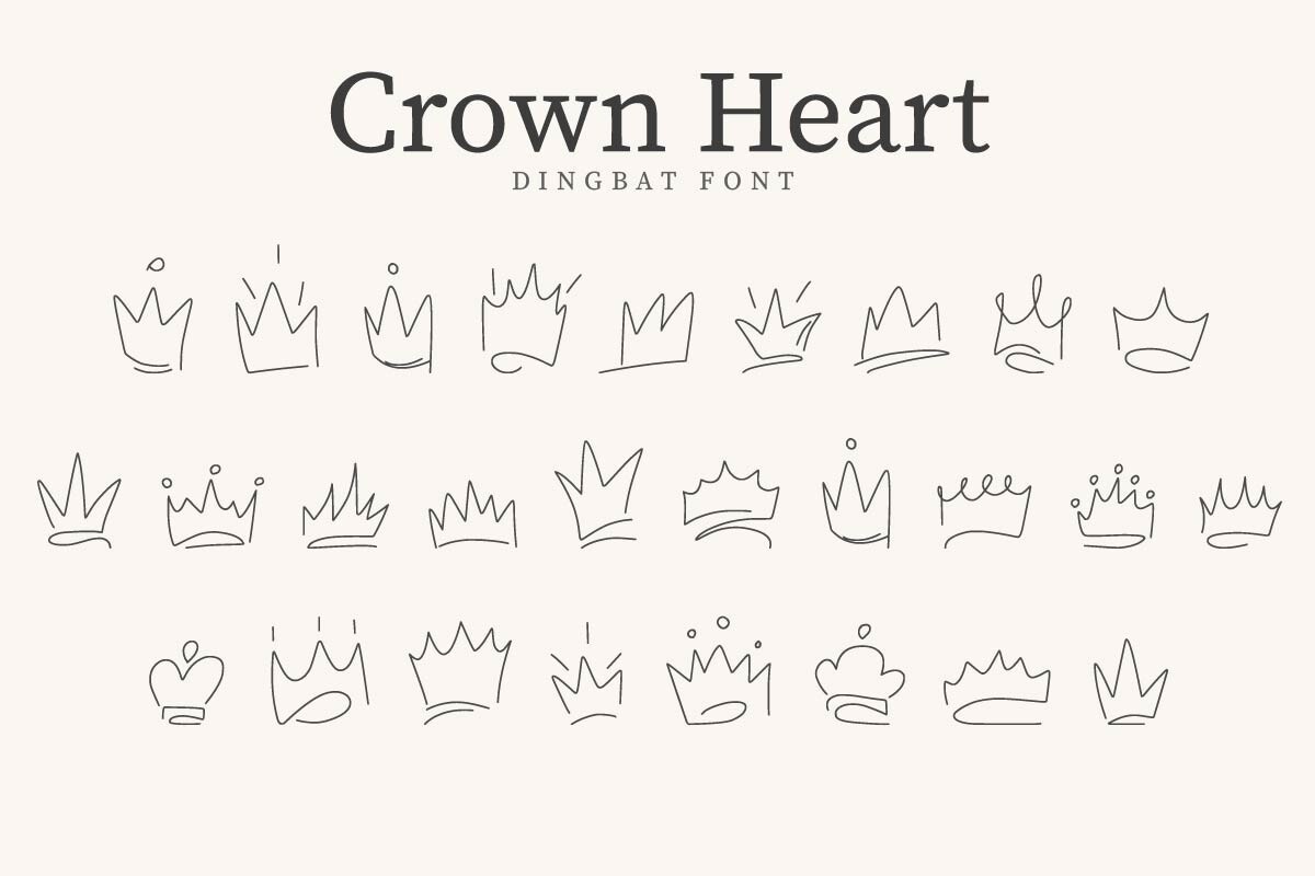 Schriftart CrownHeart