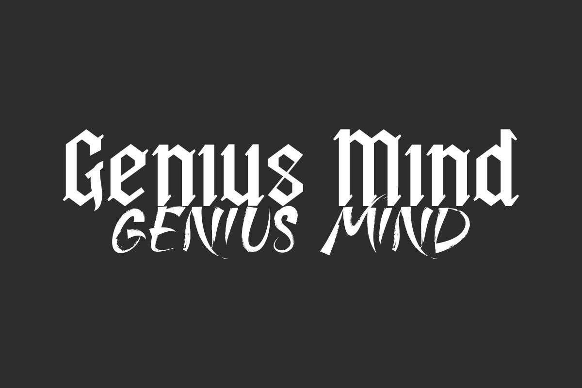 Schriftart Genius Mind