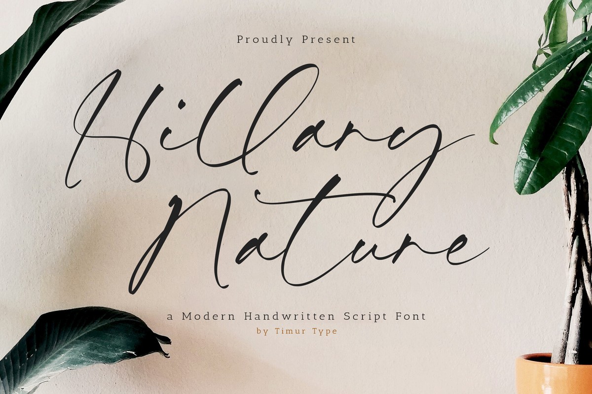 Schriftart Hillary Nature