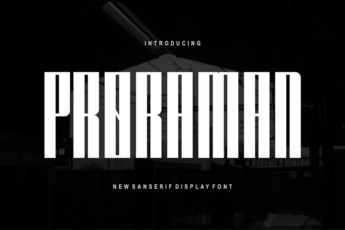 Schriftart Proraman