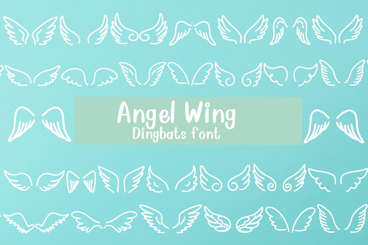 Schriftart Angel Wing