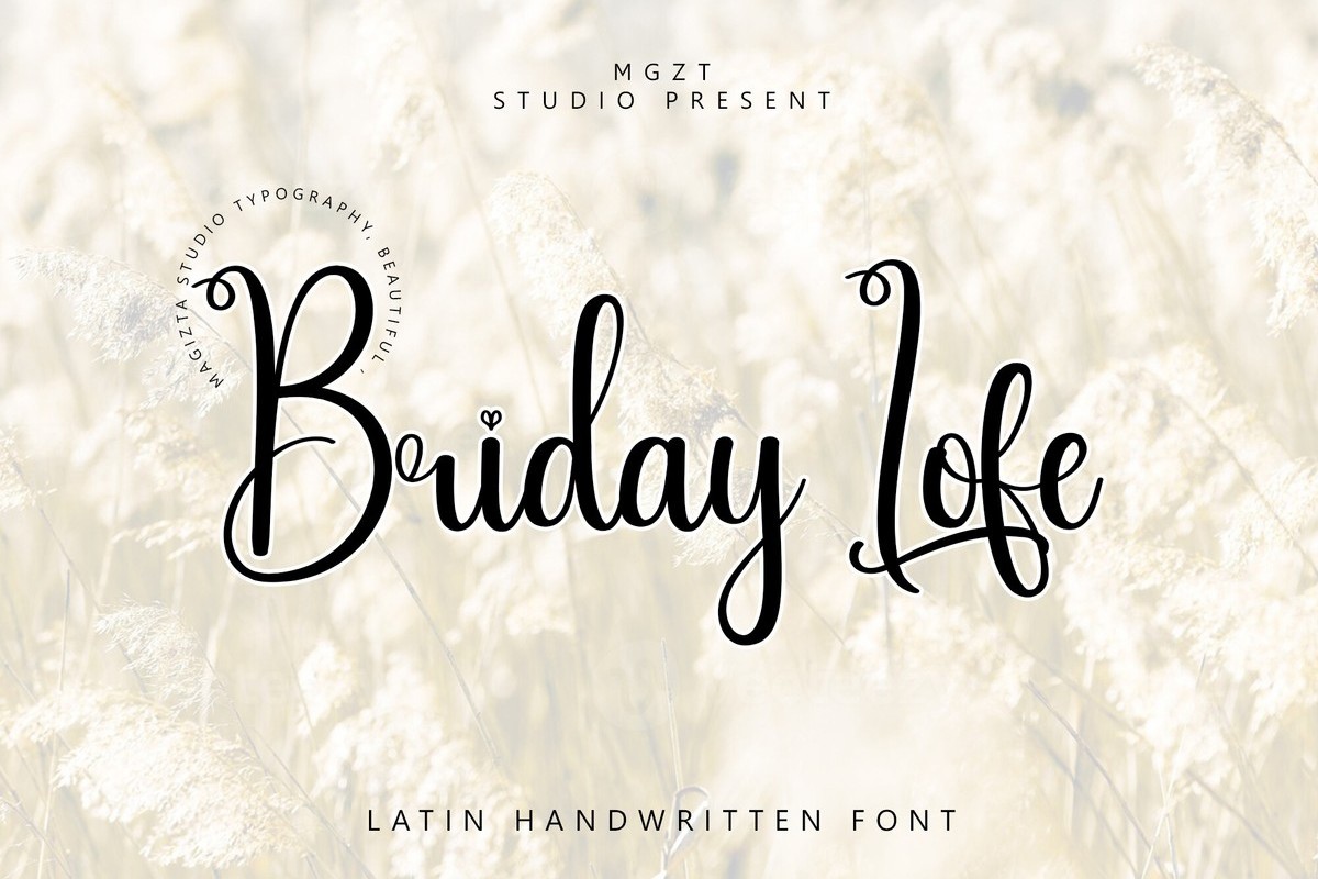 Schriftart Briday Lofe