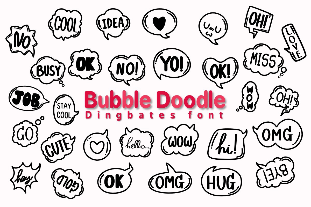 Schriftart Bubble Doodle