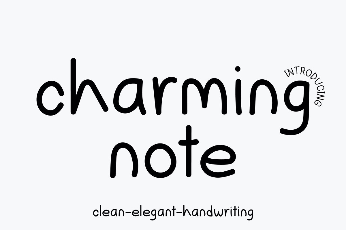 Schriftart Charming Note