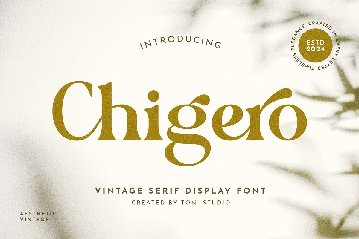 Schriftart Chigero