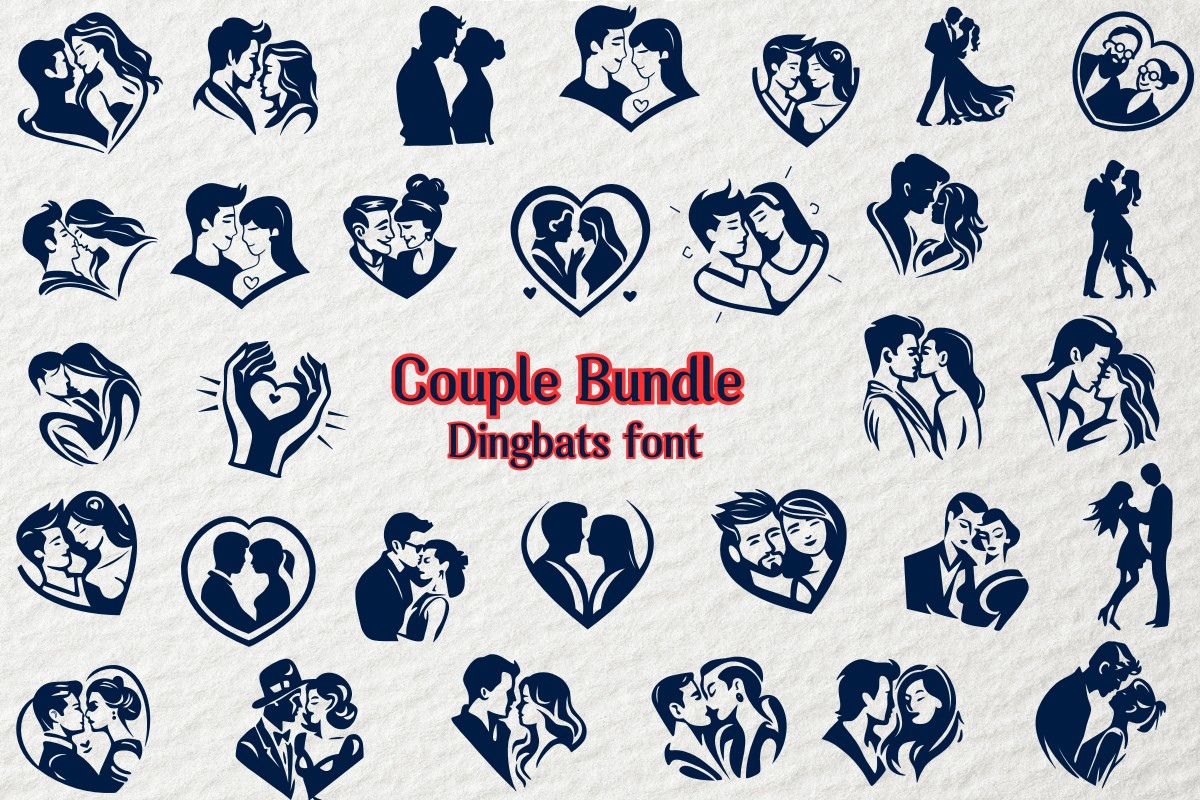 Schriftart Couple Bundle