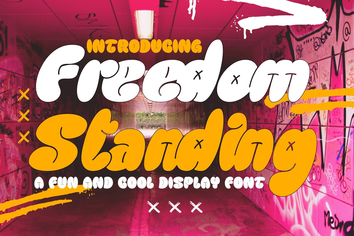 Schriftart Freedom Standing