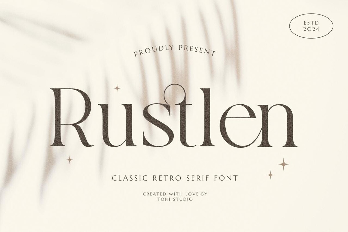 Schriftart Rustlen