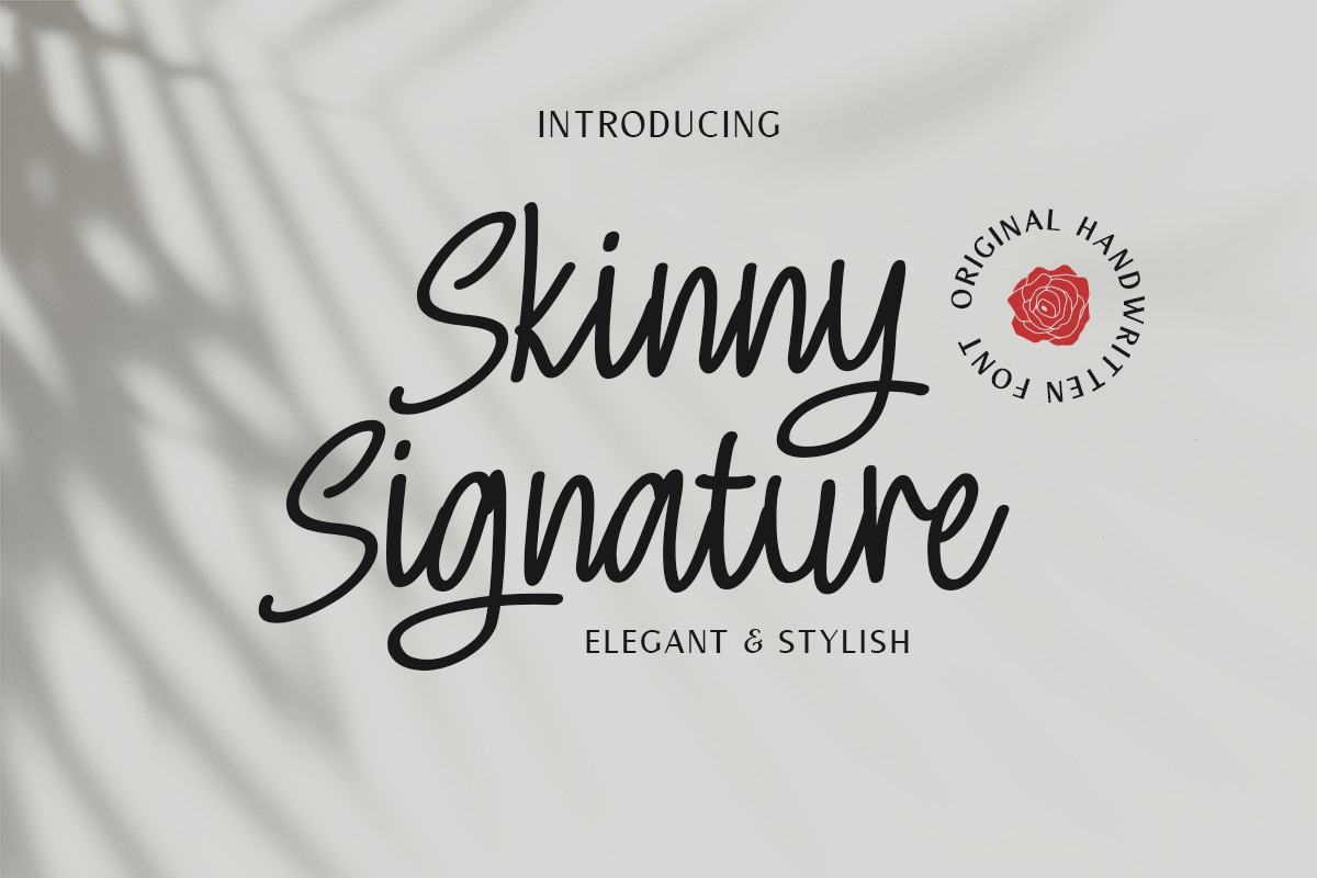 Schriftart Skinny Signature