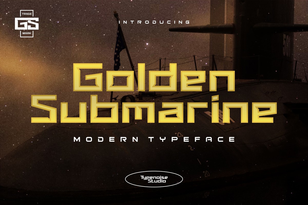 Schriftart Golden Submarine