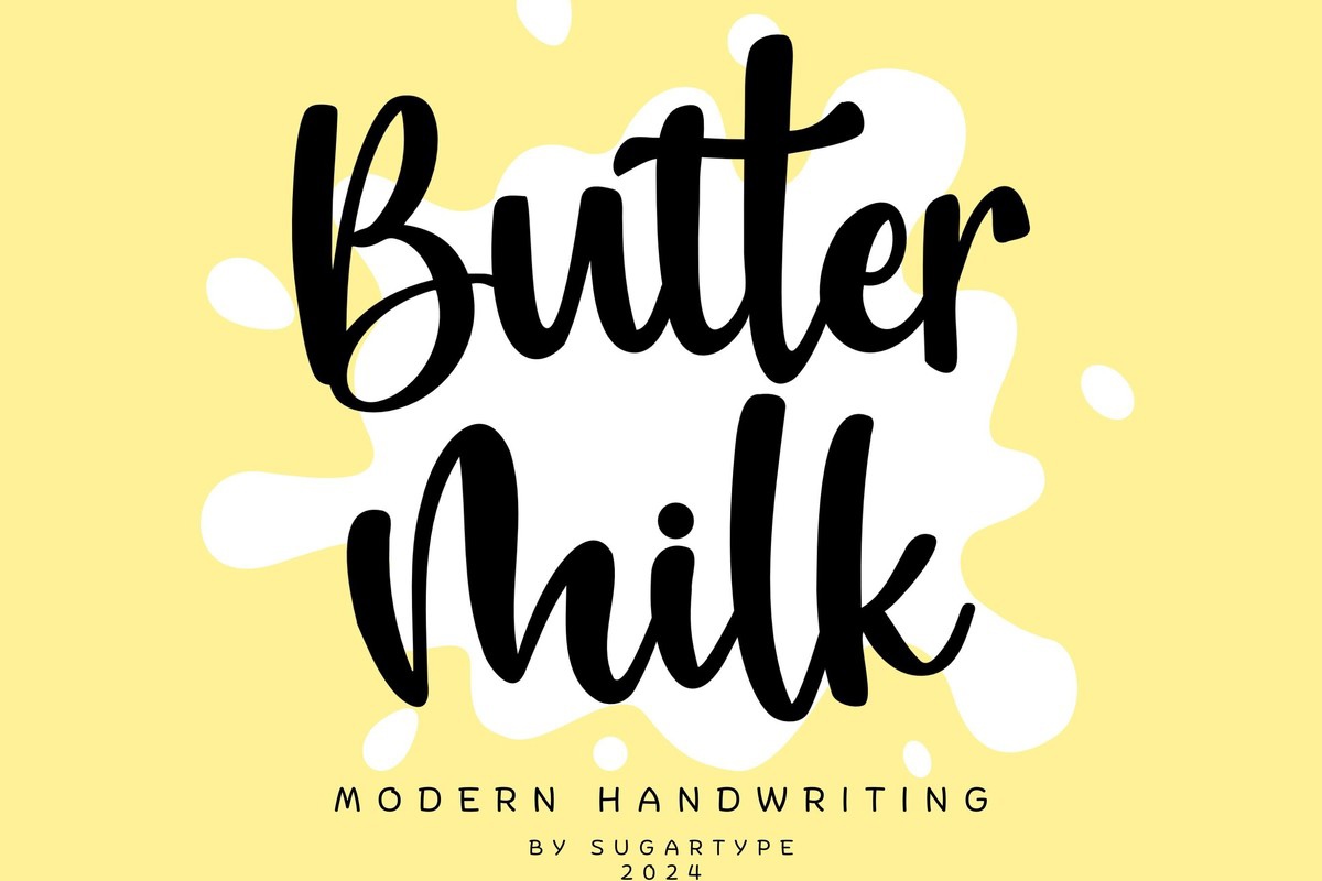 Schriftart Butter Milk