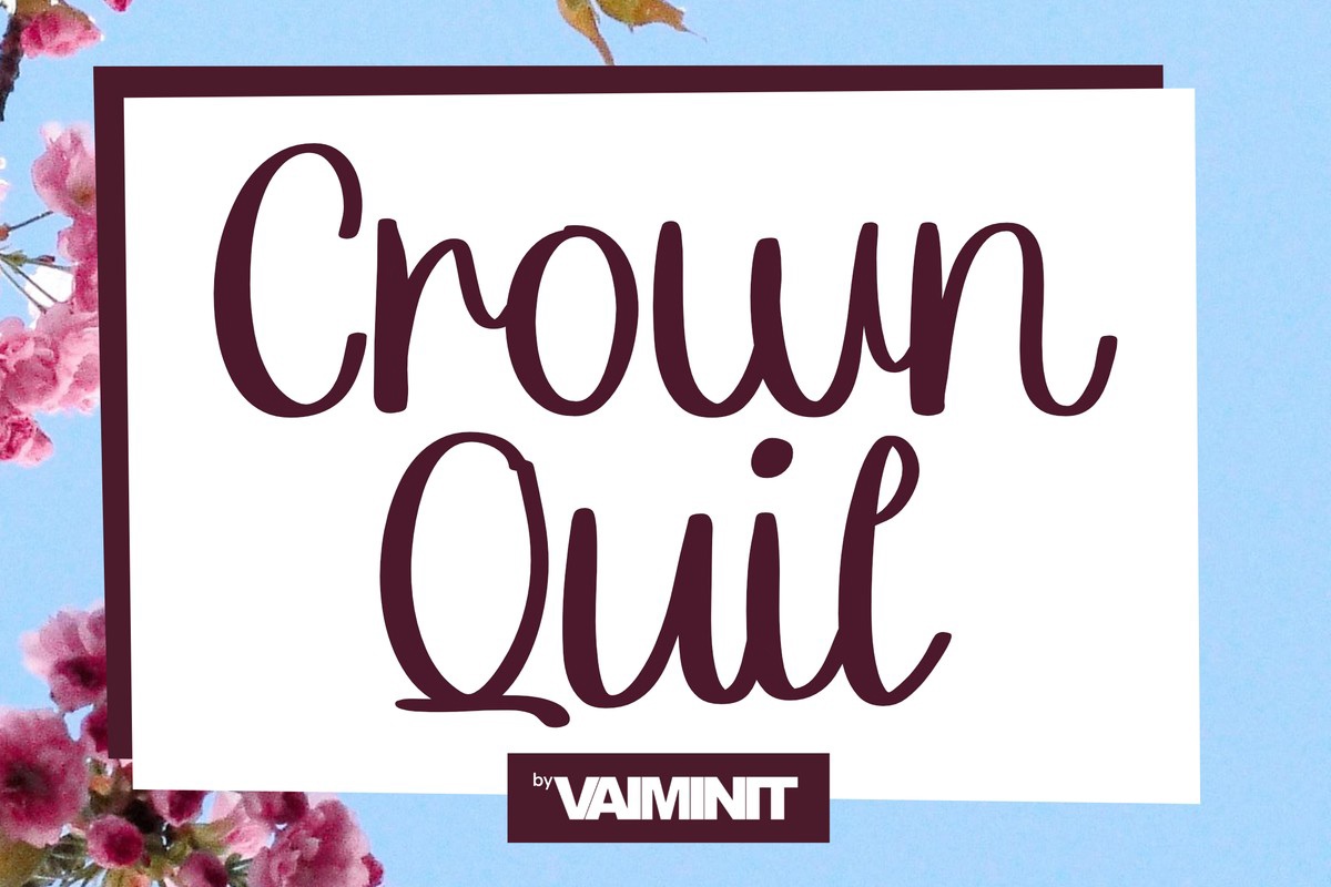 Schriftart Crown Quill