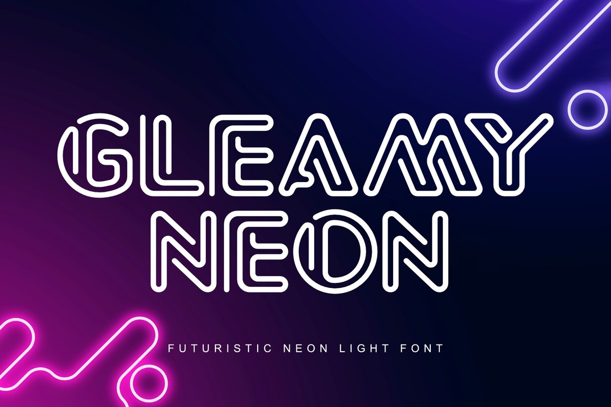 Schriftart Gleamy Neon