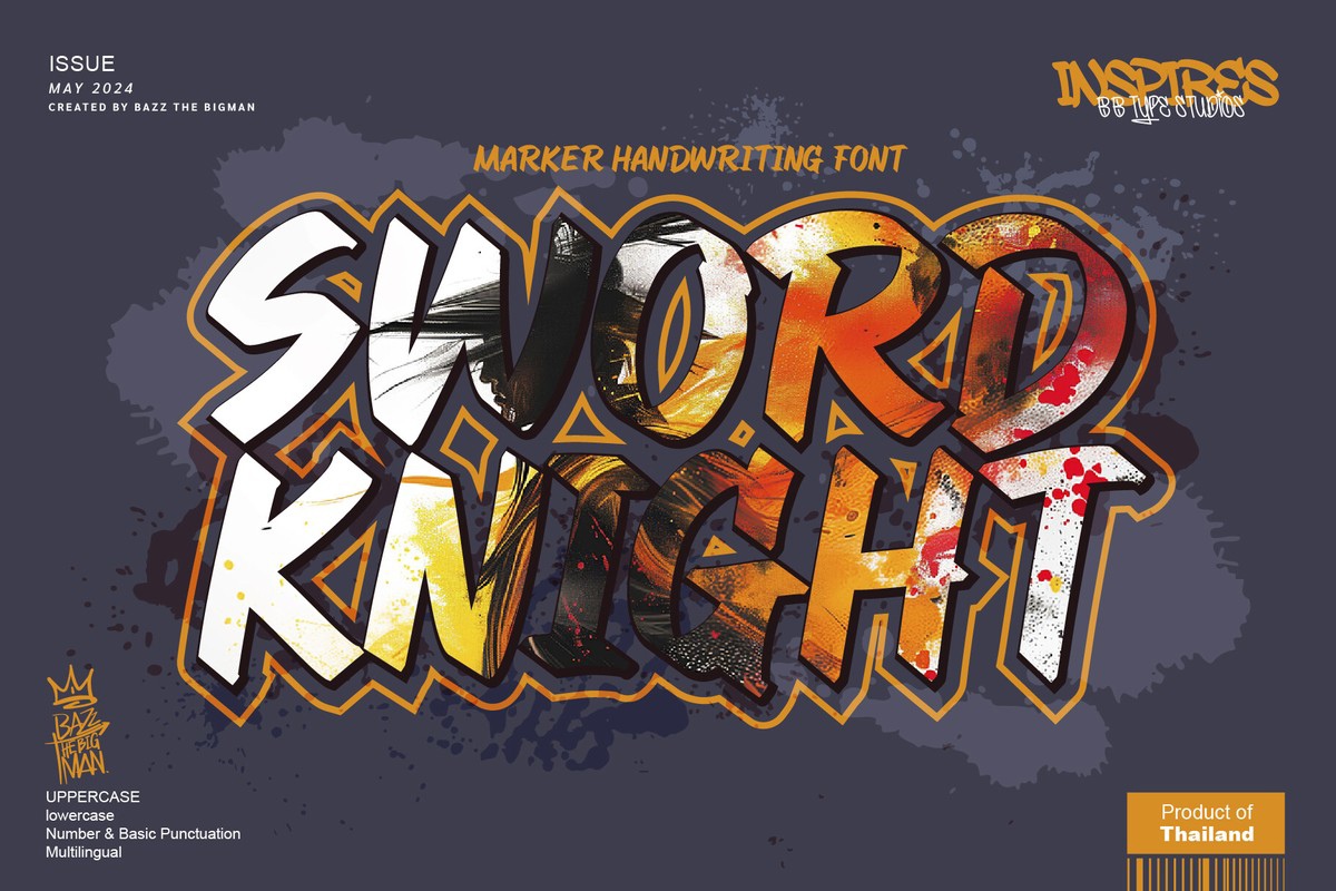 Schriftart Sword Knight