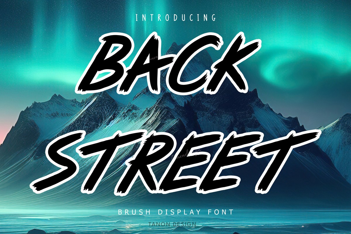 Schriftart Back Street