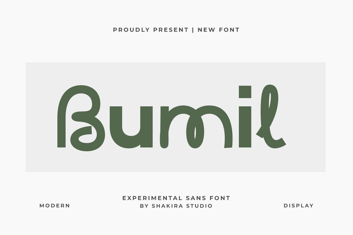 Schriftart Bumil