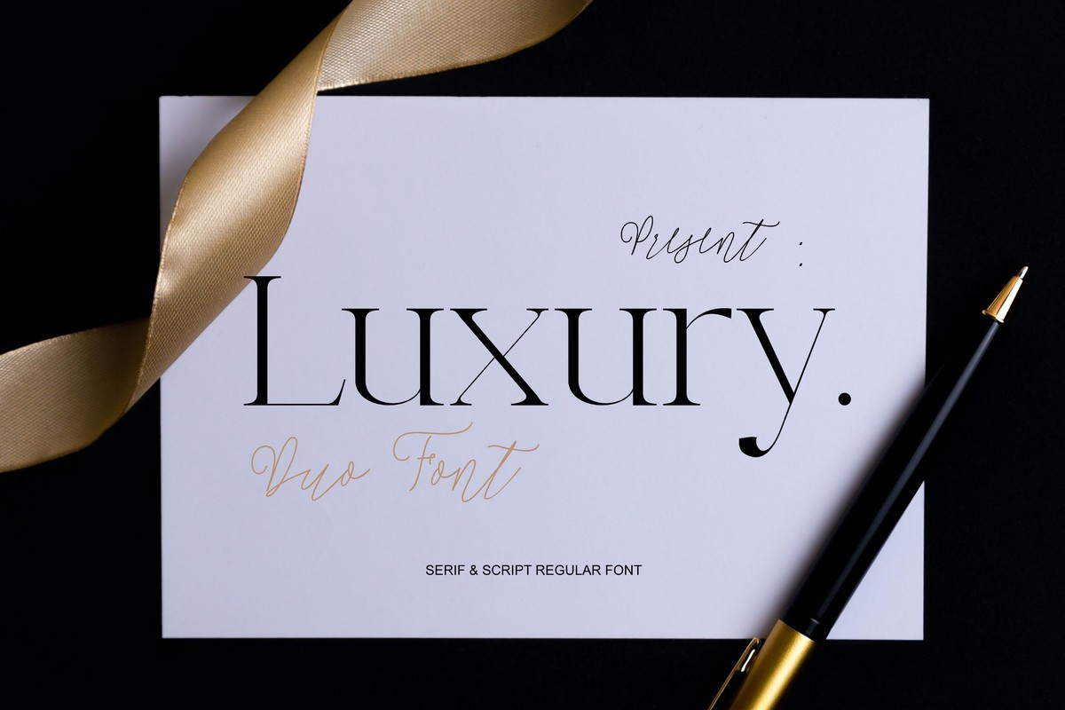 Schriftart Luxury Duo