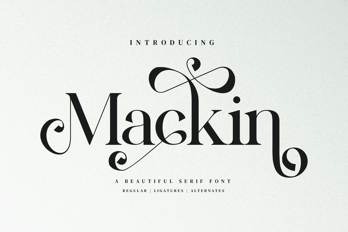 Schriftart Mackin